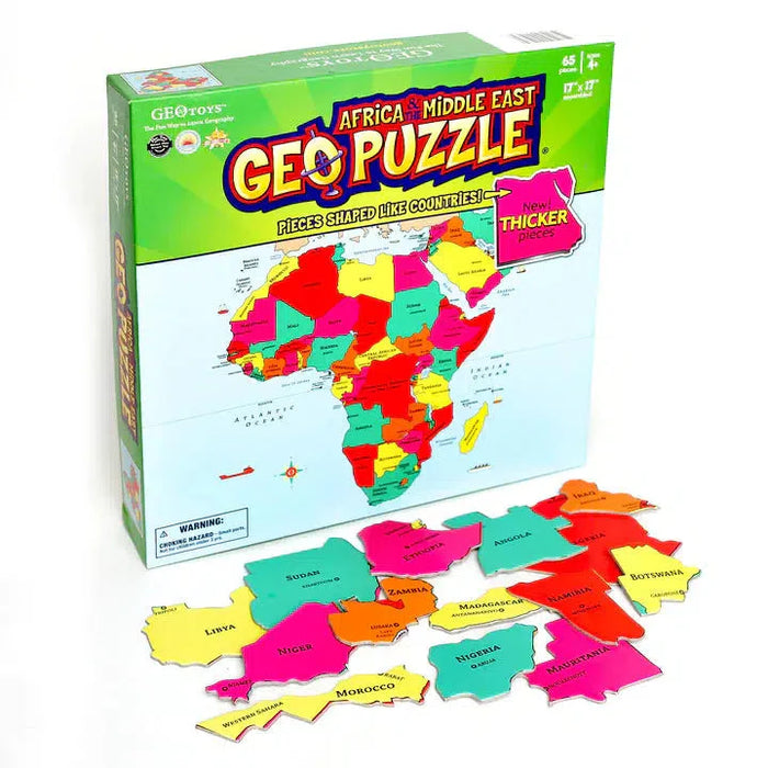 Africa & Middle East GeoPuzzle 65 Piece Jigsaw Puzzle Geotoys - for just $21.99! 