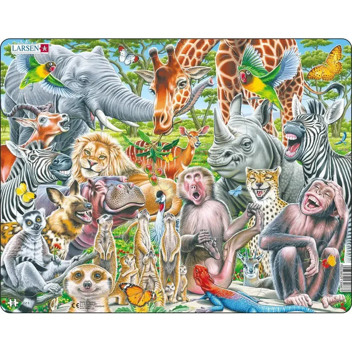 African Animals Selfie 43 Piece Tray Jigsaw Puzzle Larsen - for just $11.99! 