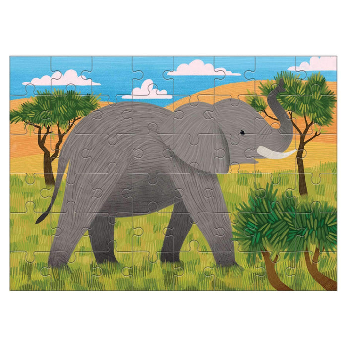 African Elephant 48 Piece Mini Jigsaw Puzzle Mudpuppy - for just $4.99! 