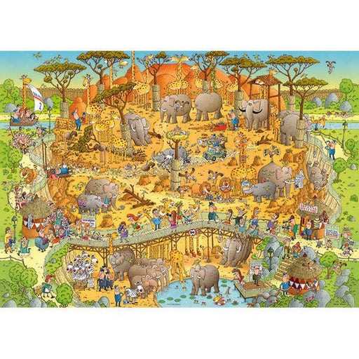 African Habitat Funky Zoo 1000 Piece Jigsaw Puzzle Heye - for just $29.99! 