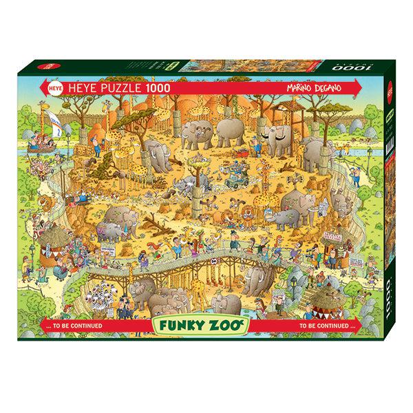 African Habitat Funky Zoo 1000 Piece Jigsaw Puzzle Heye - for just $29.99! 