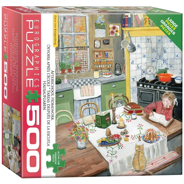 Afterschool Homework 500 Piece Jigsaw Puzzle Eurographics - for just $17.99! 