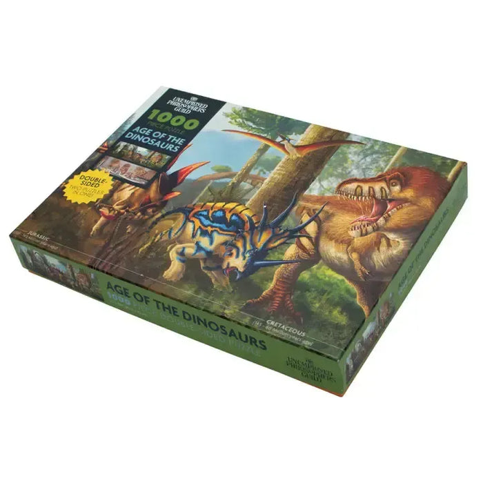 Age of the Dinosaurs 1000 Piece Double-Sided Panoramic Jigsaw Puzzle UPG - for just $21.99! 
