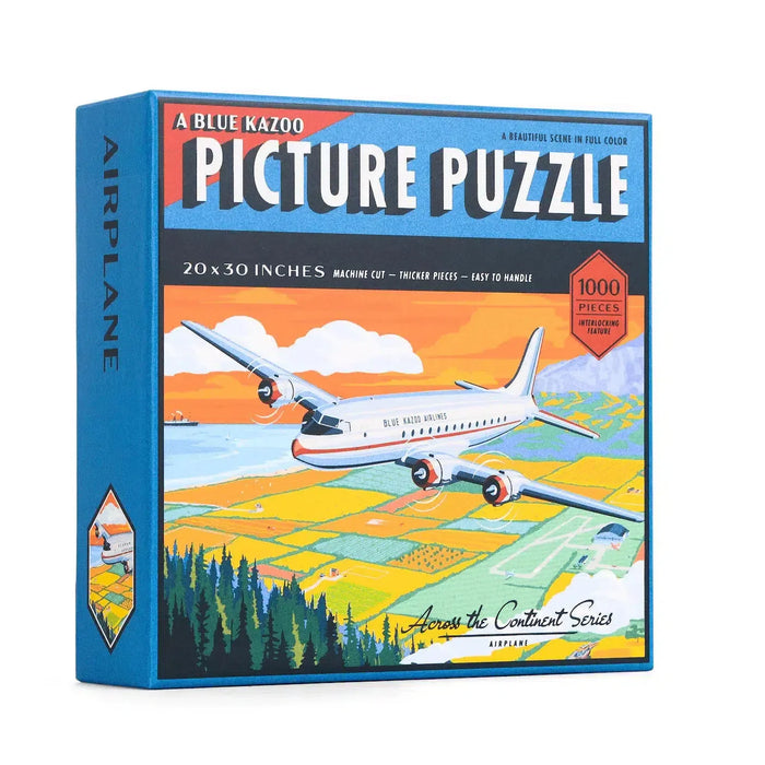 Airplane 1000 Piece Jigsaw Puzzle Blue Kazoo - for just $19.99! 