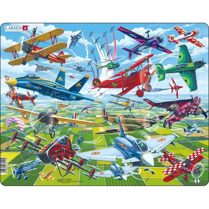Airplane Show 64 Piece Tray Jigsaw Puzzle Larsen - for just $11.99! 