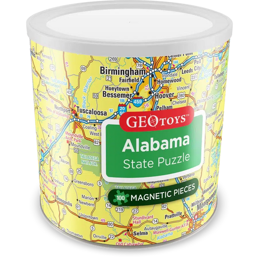 Alabama State 100 Piece Magnetic Jigsaw Puzzle Geotoys - for just $11.99! 