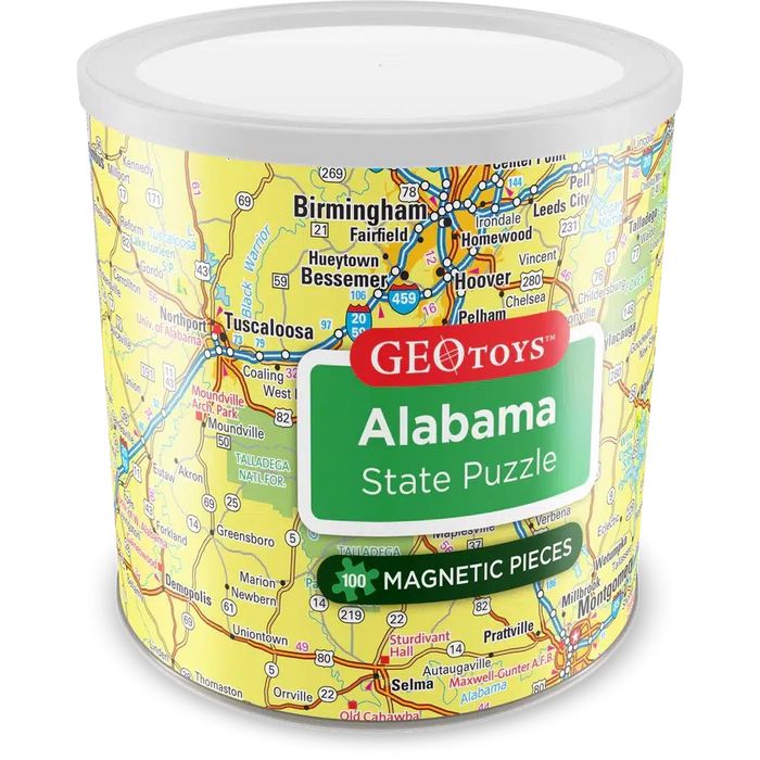 Alabama State 100 Piece Magnetic Jigsaw Puzzle Geotoys - for just $11.99! 