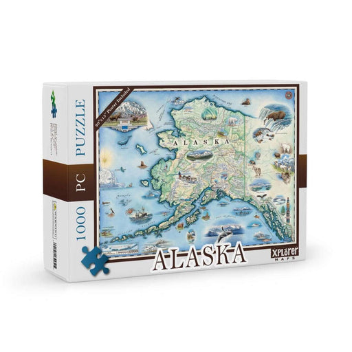 Alaska State 1000 Piece Jigsaw Puzzle Xplorer Maps - for just $24.99! 