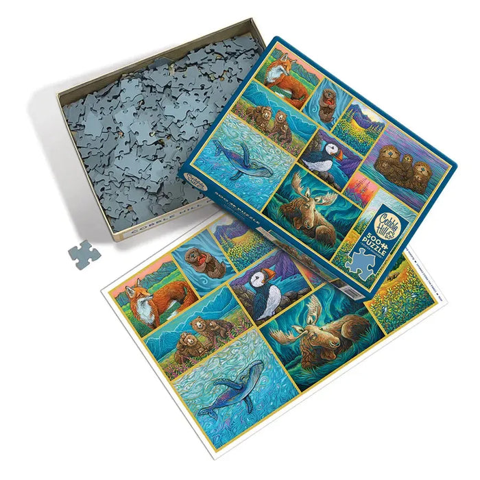 Alaskan Animals 500 Piece Jigsaw Puzzle Cobble Hill - for just $17.99! 