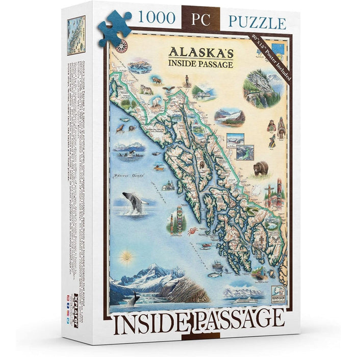 Alaska's Inside Passage 1000 Piece Jigsaw Puzzle Xplorer Maps - for just $24.99! 
