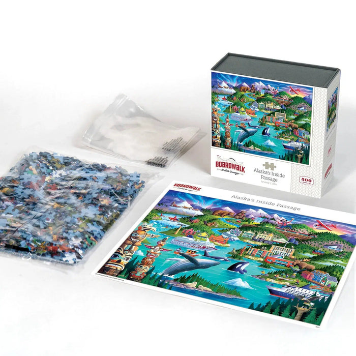 Alaska's Inside Passage 500 Piece Jigsaw Puzzle Boardwalk - for just $21.99! 