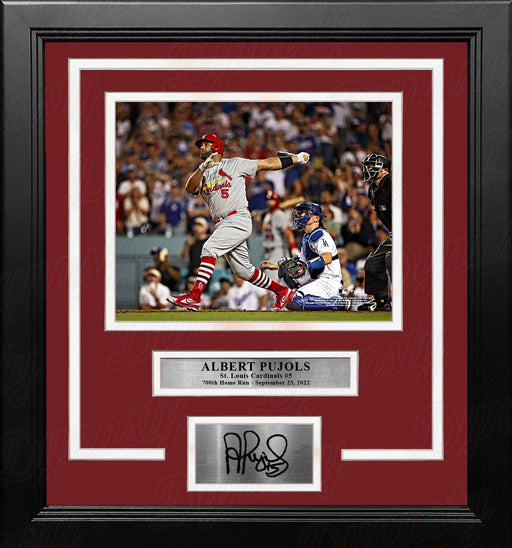 Albert Pujols 700th Home Run St. Louis Cardinals 8" x 10" Framed Baseball Photo with Engraved Autograph - for just $79.99! 