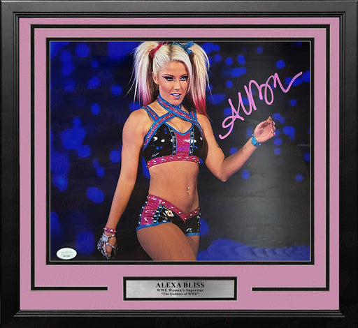 Alexa Bliss Making Her Entrance Autographed Framed WWE Wrestling Photo - for just $199.99! 