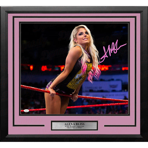 Alexa Bliss Hanging on the Ropes Autographed Framed WWE Wrestling Photo - Premium Autographed Framed Wrestling Photos - Just $199.99! Shop now at Retro Gaming of Denver