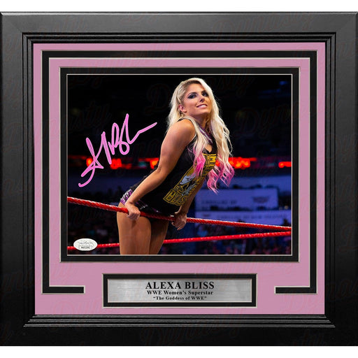 Alexa Bliss Hanging on the Ropes Autographed Framed WWE Wrestling Photo - Premium Autographed Framed Wrestling Photos - Just $199.99! Shop now at Retro Gaming of Denver