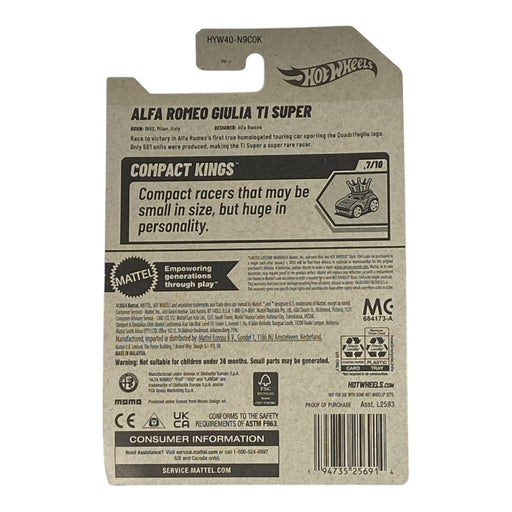 Hot Wheels Alfa Romeo Giulia TI Super - Compact Kings Series 7/10 - for just $1.79! 