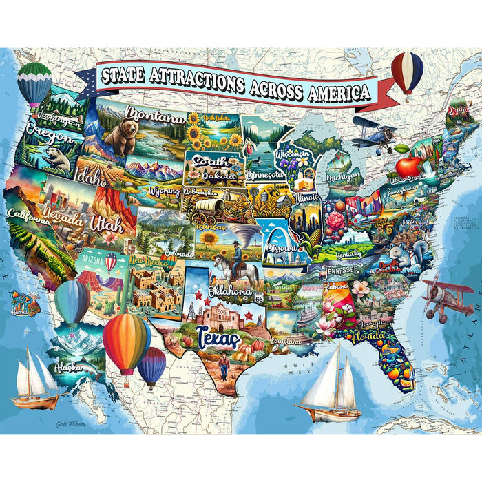 All American Attractions 1000 Piece Jigsaw Puzzle Springbok - for just $19.99! 