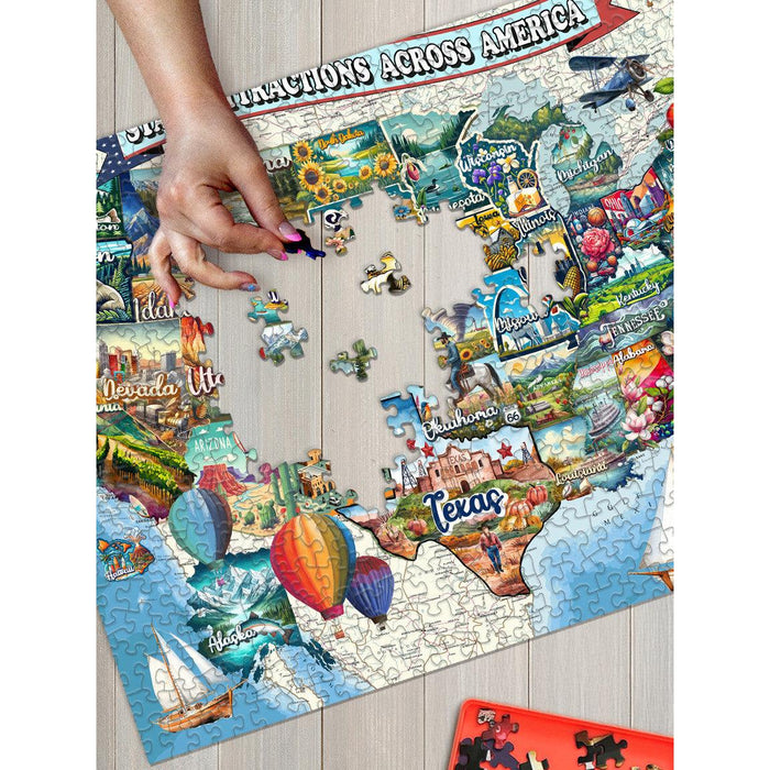 All American Attractions 1000 Piece Jigsaw Puzzle Springbok - for just $19.99! 