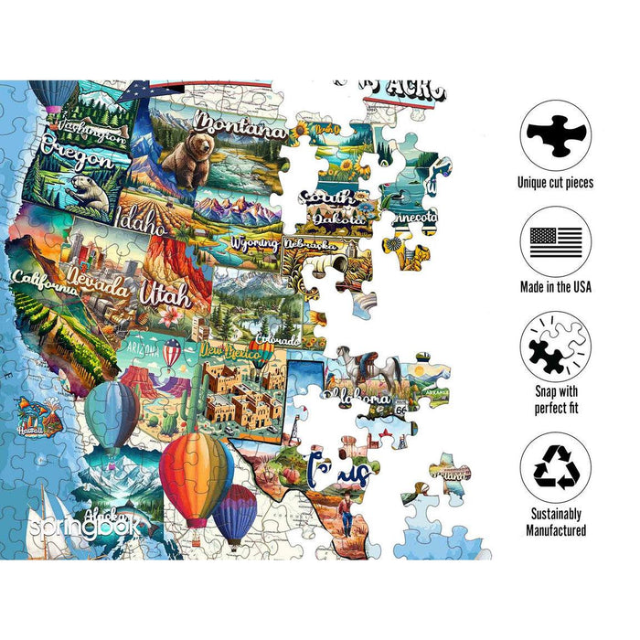 All American Attractions 1000 Piece Jigsaw Puzzle Springbok - for just $19.99! 