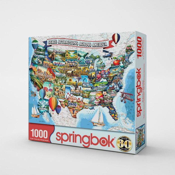 All American Attractions 1000 Piece Jigsaw Puzzle Springbok - for just $19.99! 