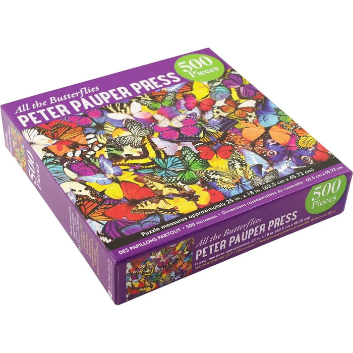 All the Butterflies 500 Piece Jigsaw Puzzle Peter Pauper - for just $19.99! 