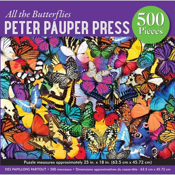 All the Butterflies 500 Piece Jigsaw Puzzle Peter Pauper - for just $19.99! 