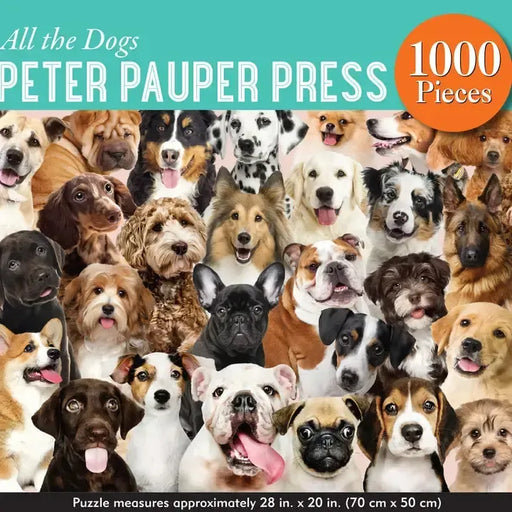 All the Dogs 1000 Piece Jigsaw Puzzle Peter Pauper - for just $19.99! 