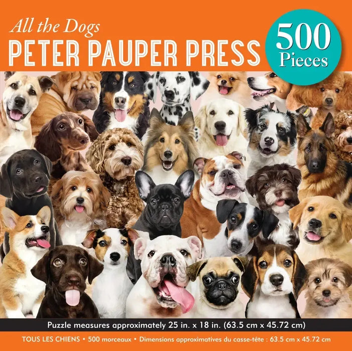 All the Dogs 500 Piece Jigsaw Puzzle Peter Pauper - for just $19.99! 