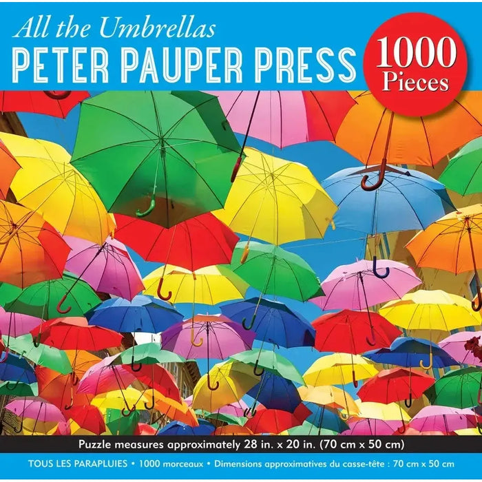 All the Umbrellas 1000 Piece Jigsaw Puzzle Peter Pauper - for just $19.99! 