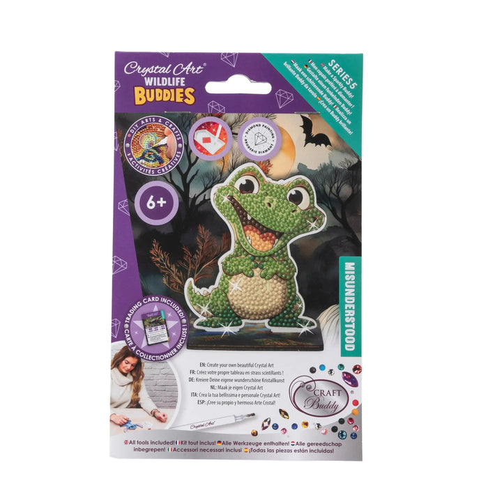 Alligator "Misunderstood" Crystal Art Buddies Kit Craft Buddy - for just $5.99! 
