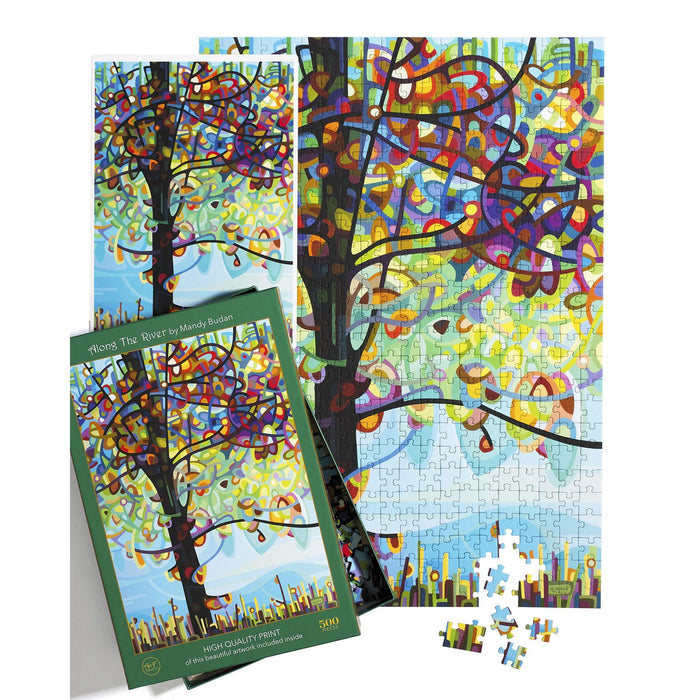 Along the River 500 Piece Premium Jigsaw Puzzle Art & Fable - for just $27.99! 