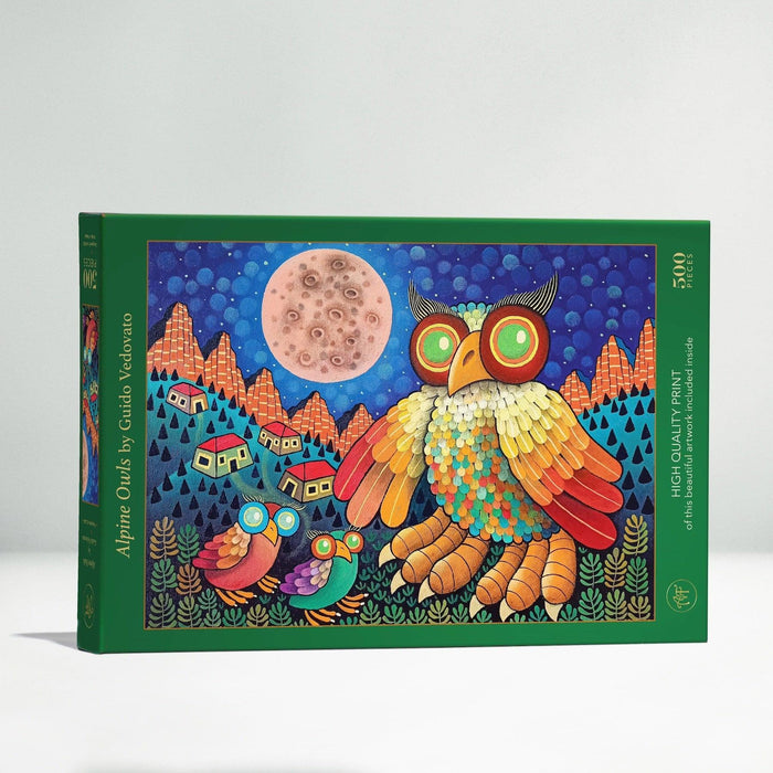 Alpine Owls 500 Piece Premium Jigsaw Puzzle Art & Fable - for just $27.99! 