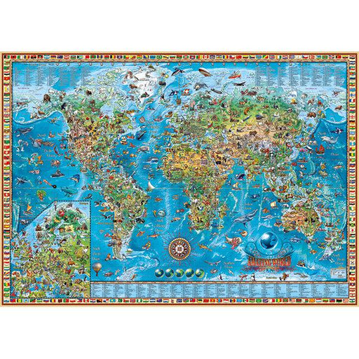 Amazing World Map Art 2000 Piece Jigsaw Puzzle Heye - for just $49.99! 
