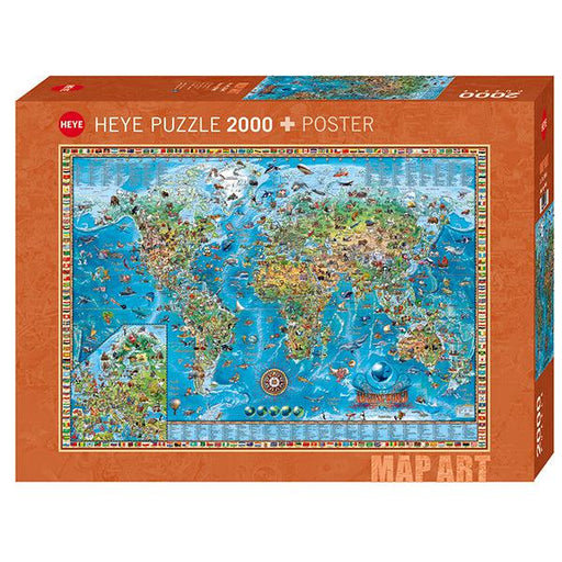 Amazing World Map Art 2000 Piece Jigsaw Puzzle Heye - for just $49.99! 
