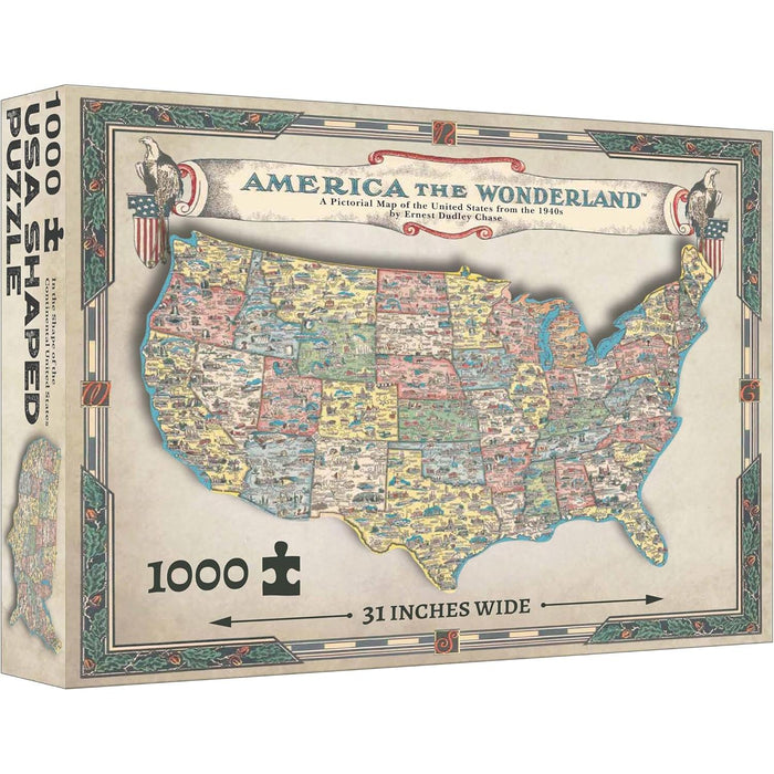 America the Wonderland 1000 Piece Shaped Jigsaw Puzzle TDC - for just $19.99! 
