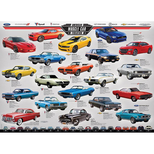 American Muscle Car Evolution 1000 Piece Jigsaw Puzzle Eurographics - for just $19.99! 