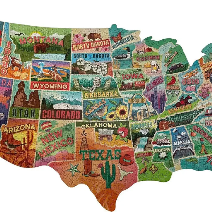 American Road Trip 1000 Piece Shaped Jigsaw Puzzle TDC - for just $19.99! 