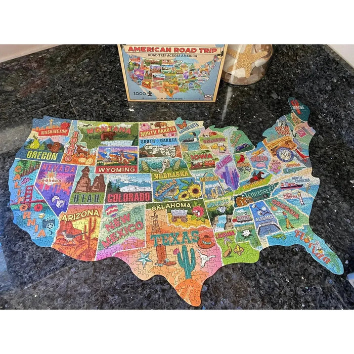 American Road Trip 1000 Piece Shaped Jigsaw Puzzle TDC - for just $19.99! 