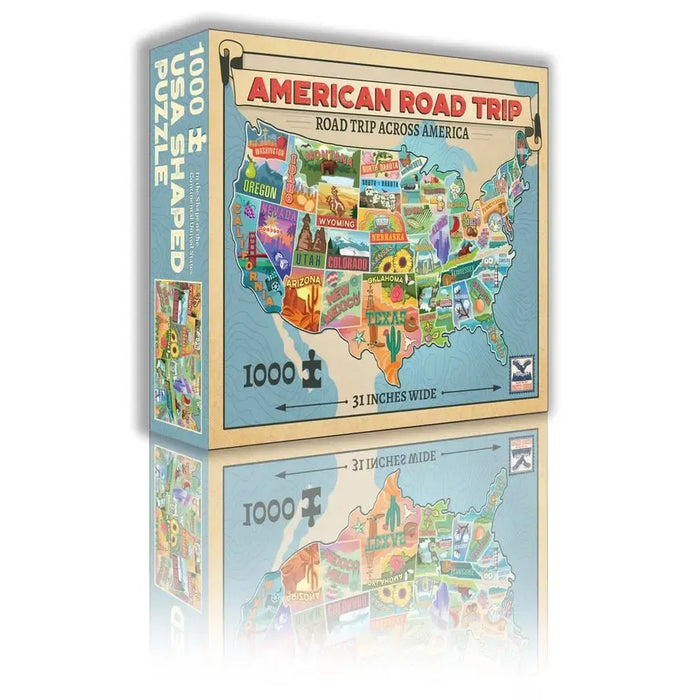 American Road Trip 1000 Piece Shaped Jigsaw Puzzle TDC - for just $19.99! 