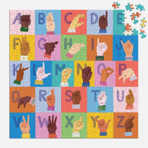 American Sign Language Alphabet 500 Piece Jigsaw Puzzle Mudpuppy - for just $17.99! 