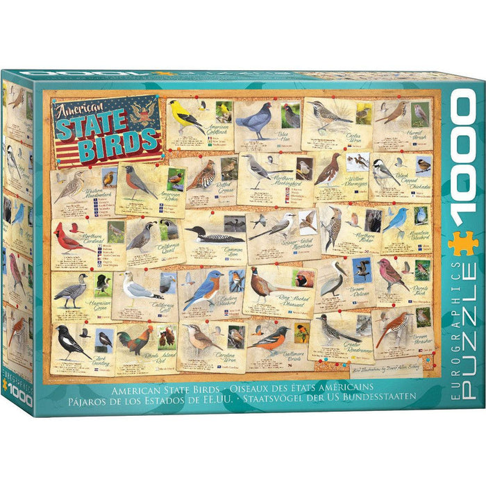 American State Birds 1000 Piece Jigsaw Puzzle Eurographics - for just $19.99! 