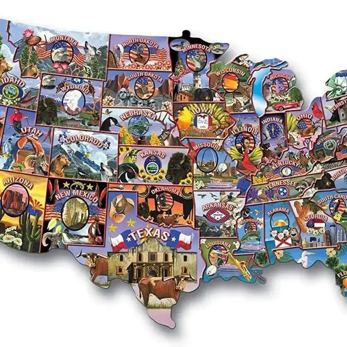 American Vintage Postcards 1000 Piece Shaped Jigsaw Puzzle TDC - for just $19.99! 