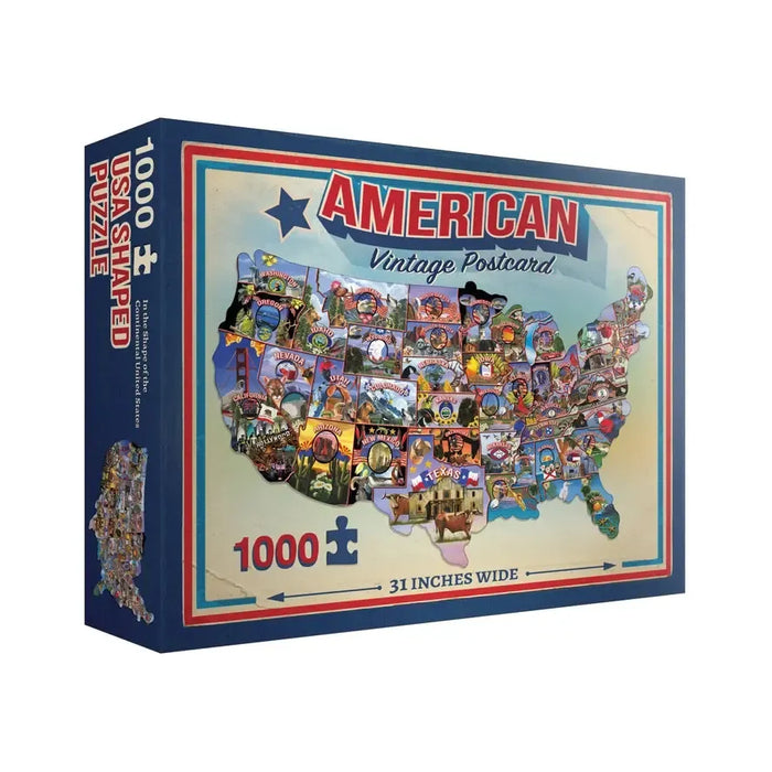 American Vintage Postcards 1000 Piece Shaped Jigsaw Puzzle TDC - for just $19.99! 