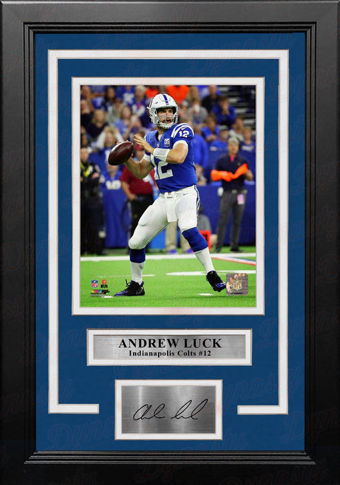 Andrew Luck in Action Indianapolis Colts 8" x 10" Framed Football Photo with Engraved Autograph - for just $39! 