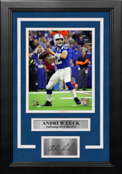 Andrew Luck in Action Indianapolis Colts 8" x 10" Framed Football Photo with Engraved Autograph - for just $39! 