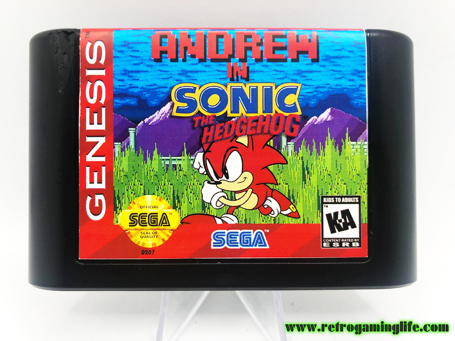 Andrew in Sonic the Hedgehog Sega Genesis Repro Game Cart - for just $19.99! 