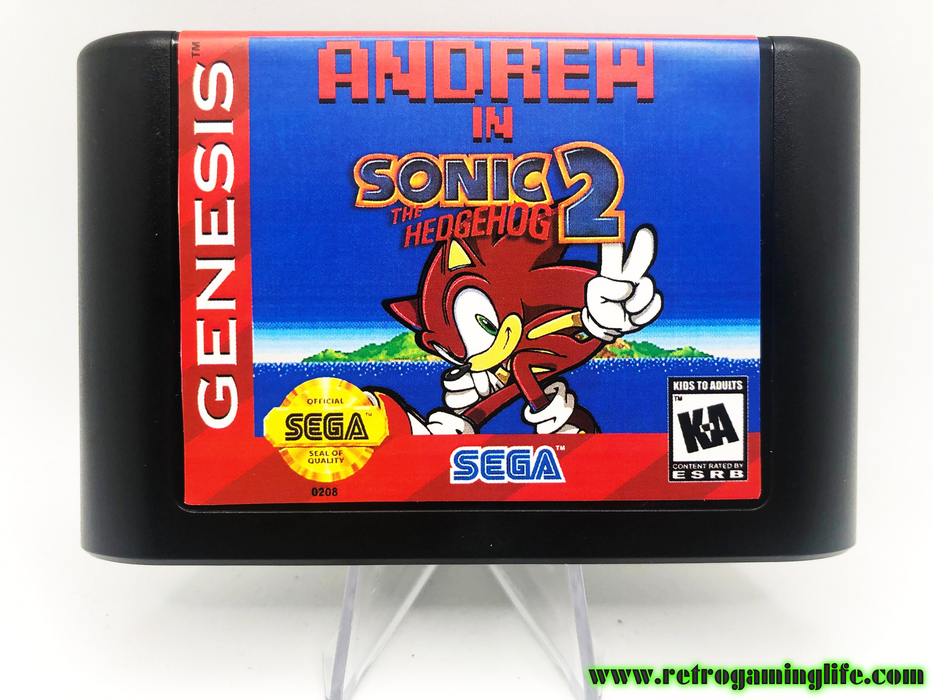 Andrew in Sonic the Hedgehog 2 Sega Genesis Repro Game Cart - for just $19.99! 
