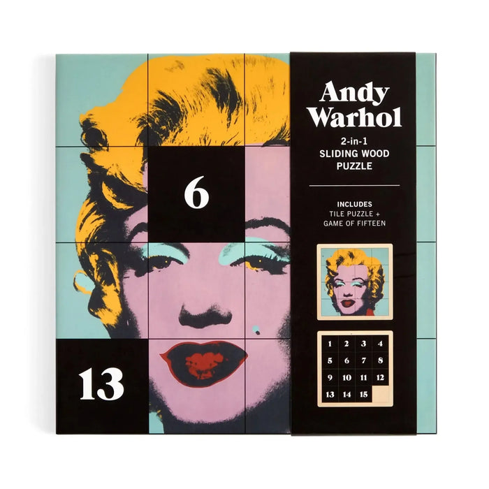 Andy Warhol Marilyn 2-in-1 Sliding Wood Puzzle Galison - for just $24.99! 