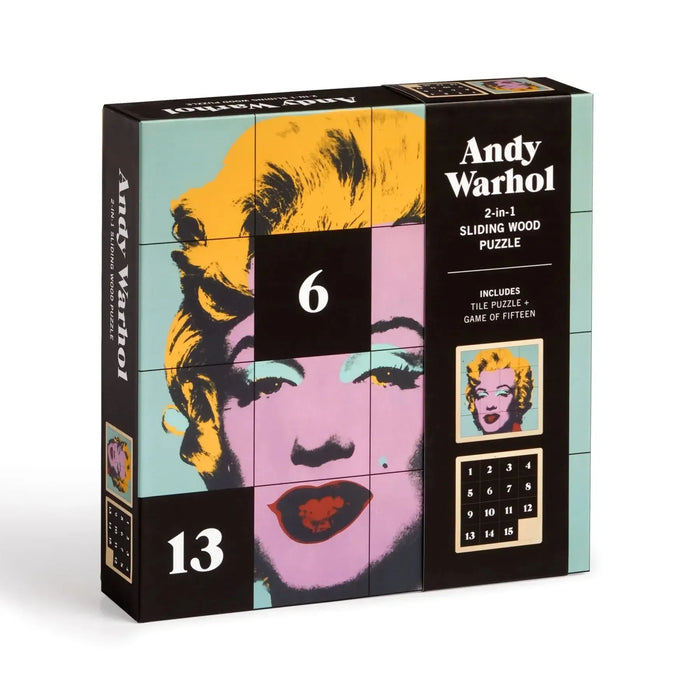 Andy Warhol Marilyn 2-in-1 Sliding Wood Puzzle Galison - for just $24.99! 