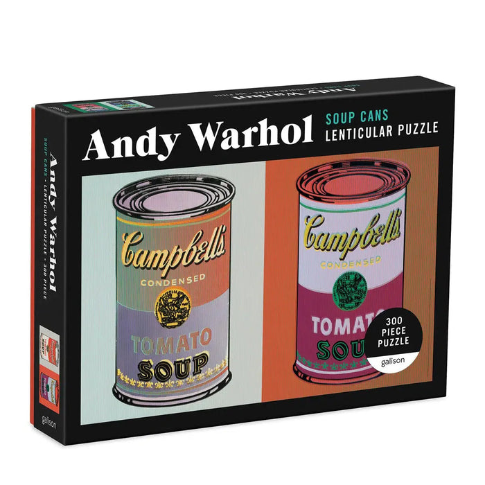 Andy Warhol Soup Cans 300 Piece Lenticular Jigsaw Puzzle Galison - for just $14.99! 